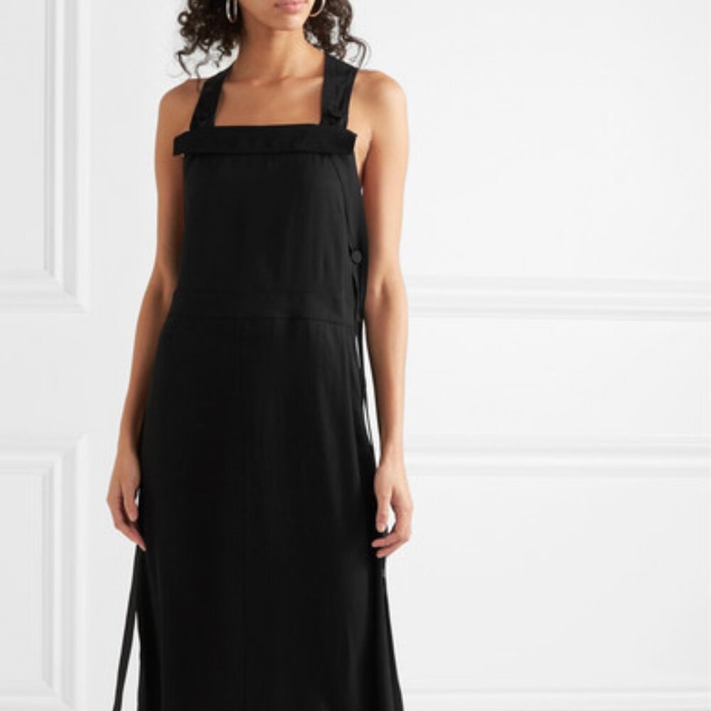 Black Sleeveless Pinafore Dress - Classic Women's Dress
